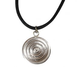 Collana con riproduzione di pedina romana e medievale douple face