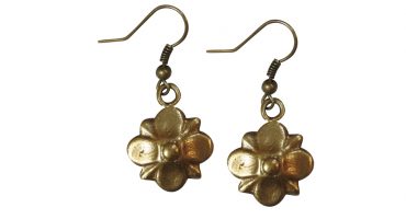 Earrings with medieval pendant