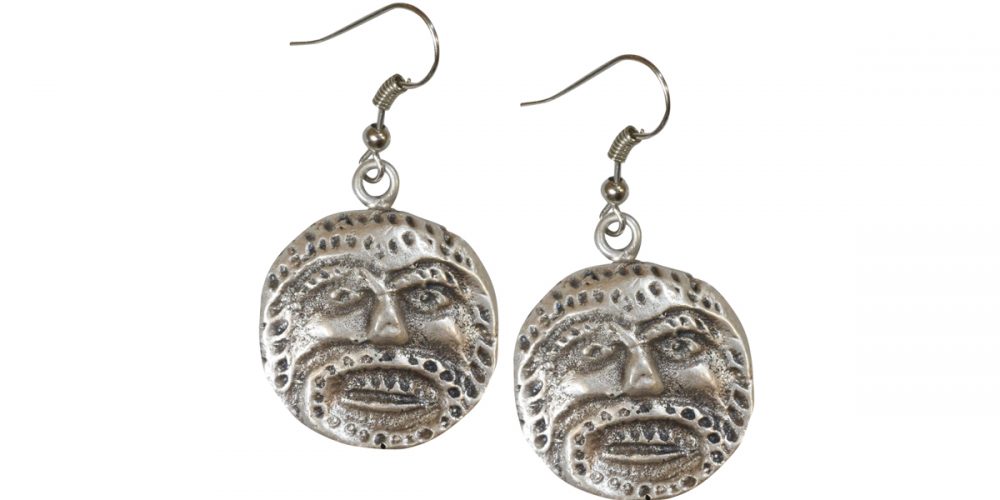 Roman medal reproduction earrings
